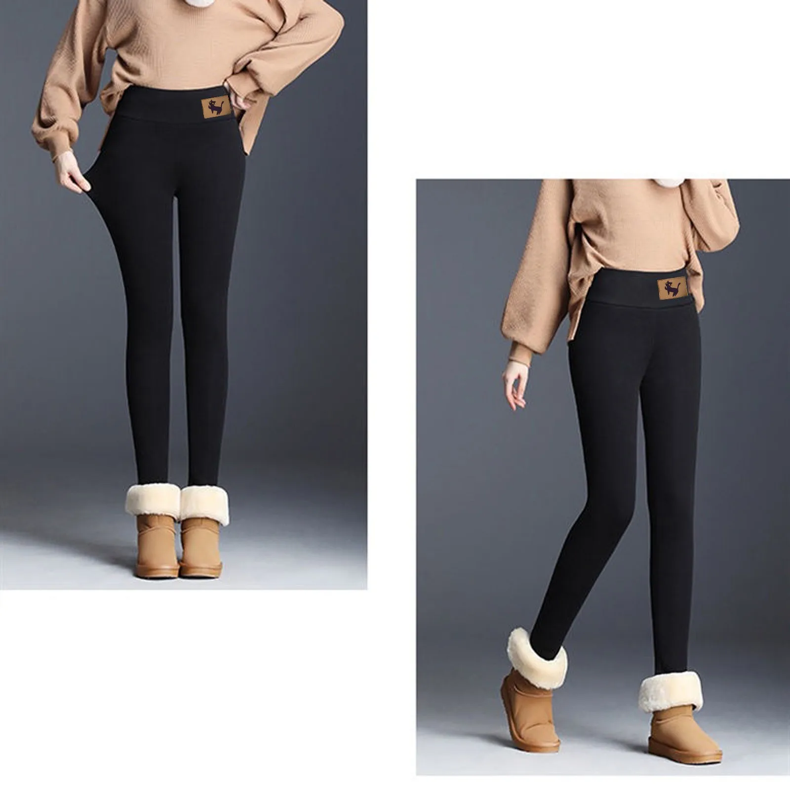 Winter Women Leggings Velvet Warm Pants Hight Waist Leggings Women Solid Color Legging Comfortable Keep Warm Stretchy Legging #4 2