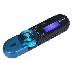 Lcd USB карта MP3-плеер 16 GB lcd Usb экран радио Музыка MP3 FM tv Flash плеер (синий)