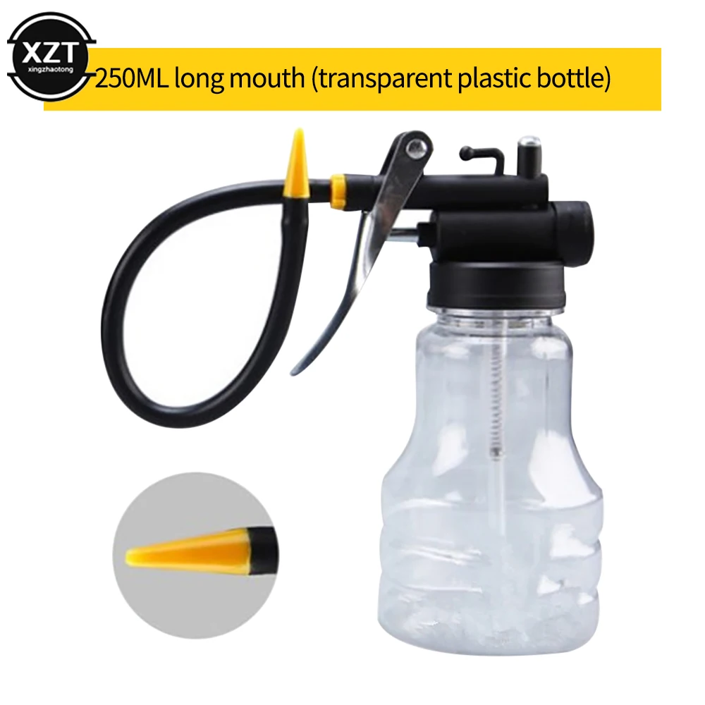 Oil-Can-Oiler-Pump-High-Pressure-Transparent-Yellow250ML-350ML-Portable ...