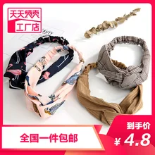 Корейский стиль, простой жемчуг, Женский фламинго, крест, повязка для волос, Лесной дом, стиль знаменитостей, двойное цветное соединение, повязка на голову