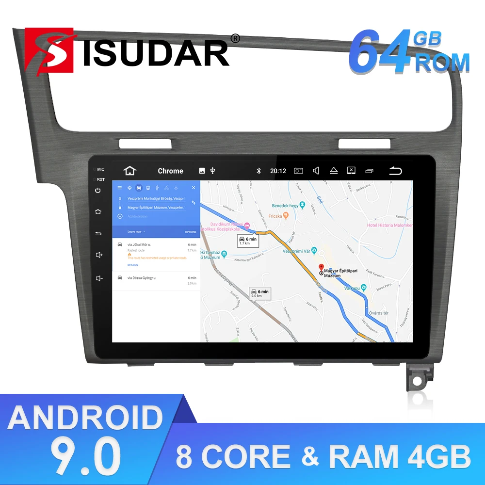  Isudar 1 Din Automotivo Radio Android 9 Für VW/Volkswagen/Golf 7 GPS Auto Multimedia Player Octa Co