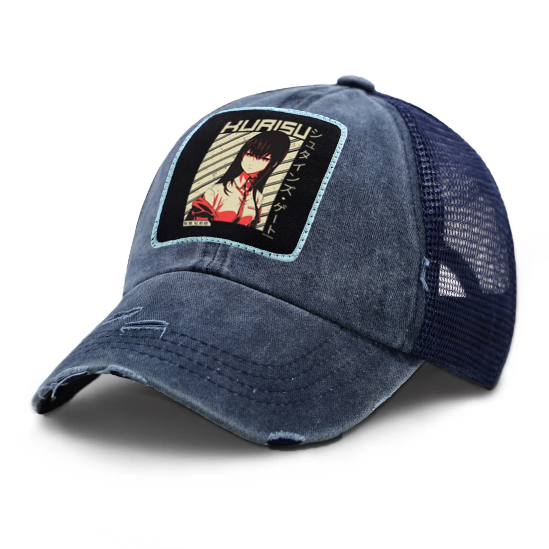 

Adjustable Mesh Baseball Cap Steins Gate Makise Kurisu Light Board Sunscreen Snapback Caps Woman's Sports Summer Trucker Cap