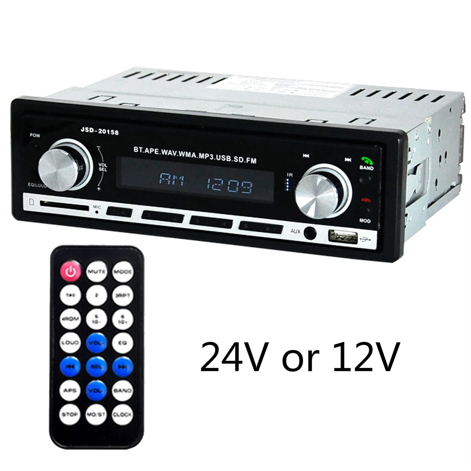 Car Radio 12v/24v Bluetooth Autoradio Car Stereo Radio Fm Aux Input