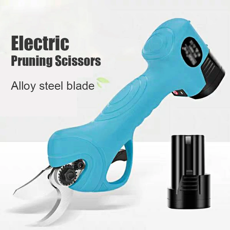 

Power Tools 16.8V Li-ion Battery Cordless Secateur Branch Cutter Electric Fruit Pruning Tool Electric Scissors 2000mAh