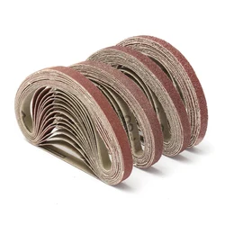 WENXING – bandes abrasives pour papier de verre, 330x10mm, 40 à 400 grains, outil de ponçage pour bois, polissage des métaux doux, 50 pièces 