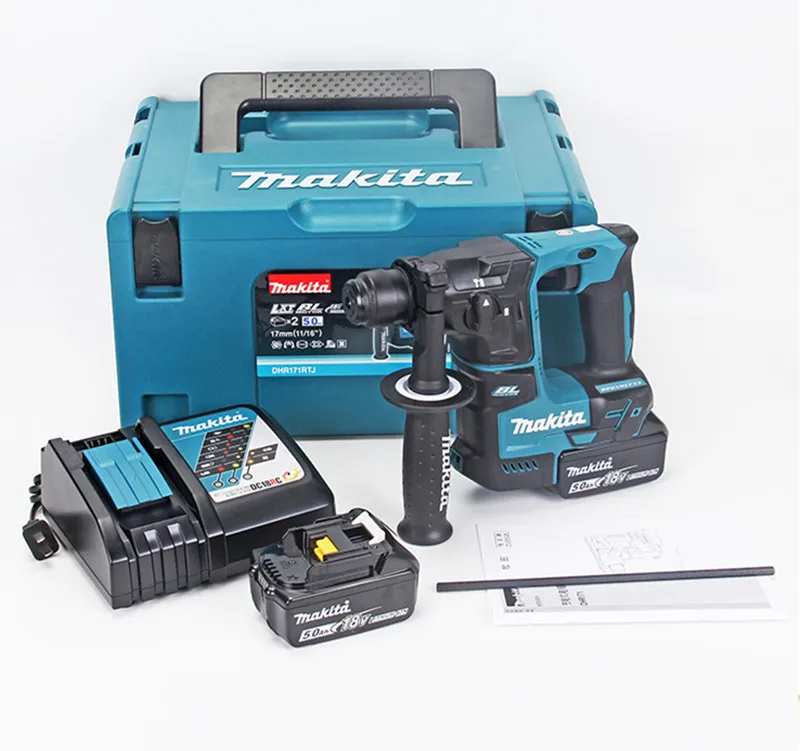 Makita Dhr171 Dhr171rtj 18v Lxt Cordless Brushless 17mm Sds Plus Rotary  Hammer 5.0a Battery 2 Pcs - Electric Drill - AliExpress