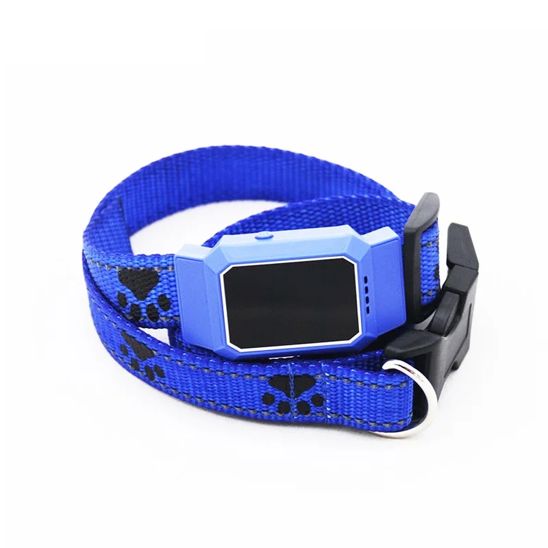 Blue Умный gps-трекер ошейник для собак 10 м Дистанционный USB Перезаряжаемый для домашних собак кошек водонепроницаемый отслеживающий локатор устройство анти-потеря - Цвет: Blue