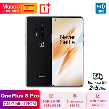 Перейти на Алиэкспресс и купить Глобальная прошивка OnePlus 8 Pro 5G Смартфон Snapdragon 865 6,78 ''120 Гц жидкости Дисплей 48MP Quad камеры IP68 30 Вт Беспроводной заряда