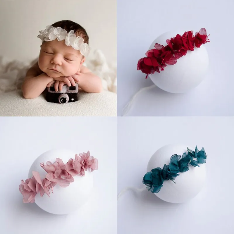 

Newborn Photography Props Baby Girl Headbands Bows Flowers Bebe Infant Hair Newborn Photo Accessories Headwear