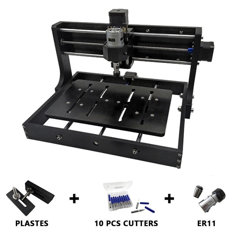 CNC 3020 мини настольный лазерный гравер GRBL DIY Дерево CNC3020 фрезерный станок гравировальный станок деревянный акриловый из ПВХ PCB металл - Цвет: Standard (No Laser)