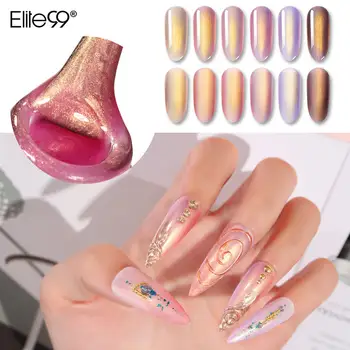 Billig Elite99 Nail Art Hybrid Lacke 10ml Rose Gold Meerjungfrau UV Gel Tränken Weg Schimmer Gel Nagellack Für Maniküre Salon