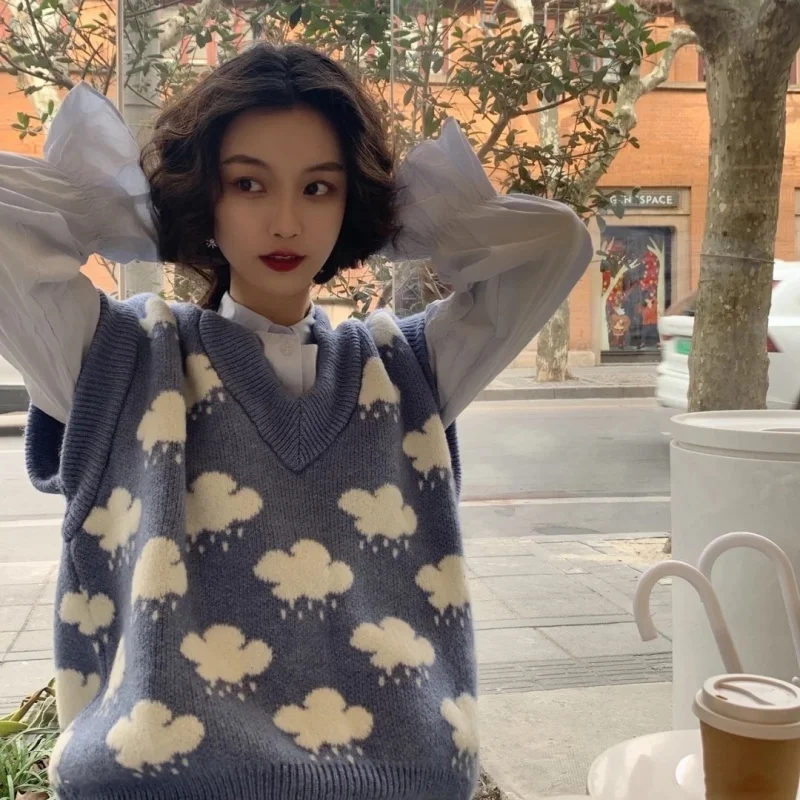 Autumn Knitted Pullover Sweater Vest 