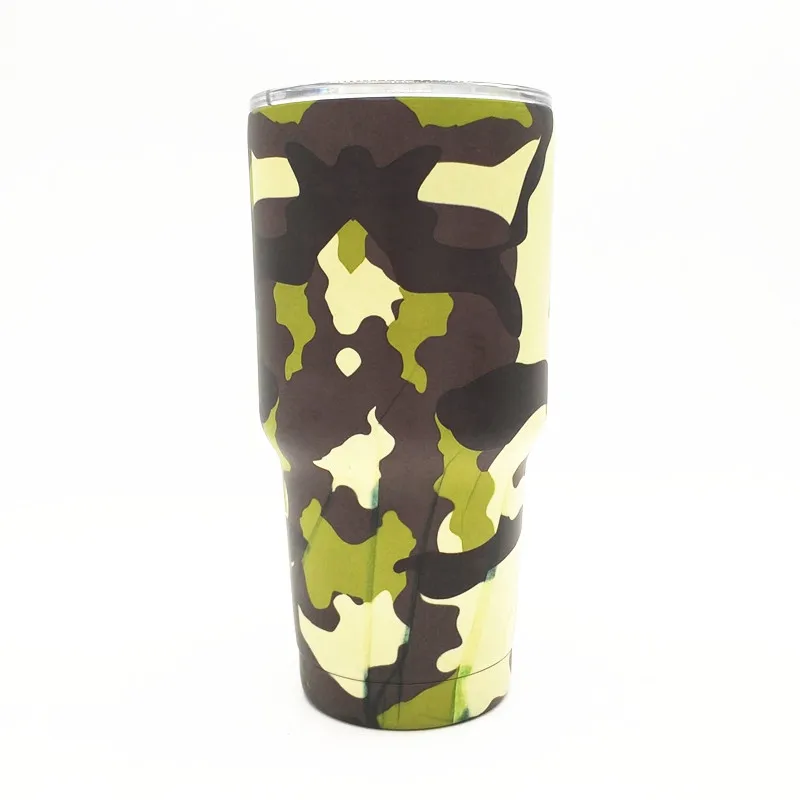 Travel Mug 20 30 OZ Tumbler Stainless Steel Double Wall Vacuum Insulated Mugs 30oz Coffee Cup Outdoor Beer Water Tea Coffee Mugs - Цвет: camo