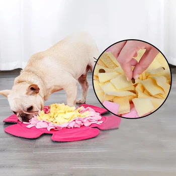 

New Pet Dog Snuffle Mat Feeding Mat Dog Puzzle Toys Flower Shape Sniffing Training Pad for Dog Release Stress Dog Snuffle Mat