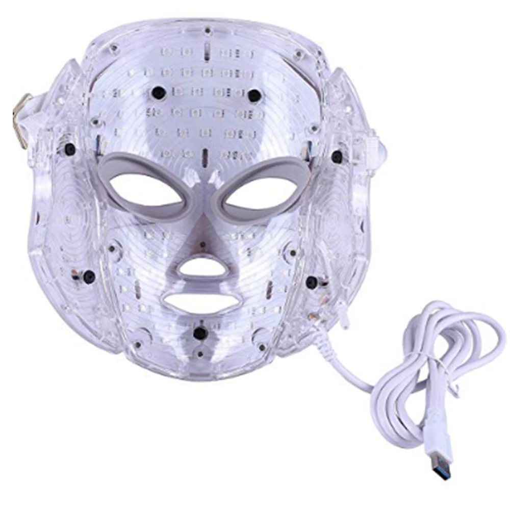 Ofanyia 7 цветов светодиодный маска для лица и шеи с кожей омоложение против старения Светодиодная маска для лица терапии Красота светодиодный маска для лица
