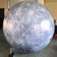 8 м OEM пользовательская модель планета надувной лунный шар плавающий светящийся воздушный шар для выставки