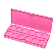 Red 24 Grids Paint Palette Nail Art Painting Supplies Color Palette Drawing Color Painting Glue Palettes Tools