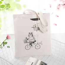 Повседневная Холщовая Сумка серия иллюстраций Сумка-тоут сумка текст Сделай Сам пользовательский принт Логотип эко многоразовая утилизация хозяйственная сумка