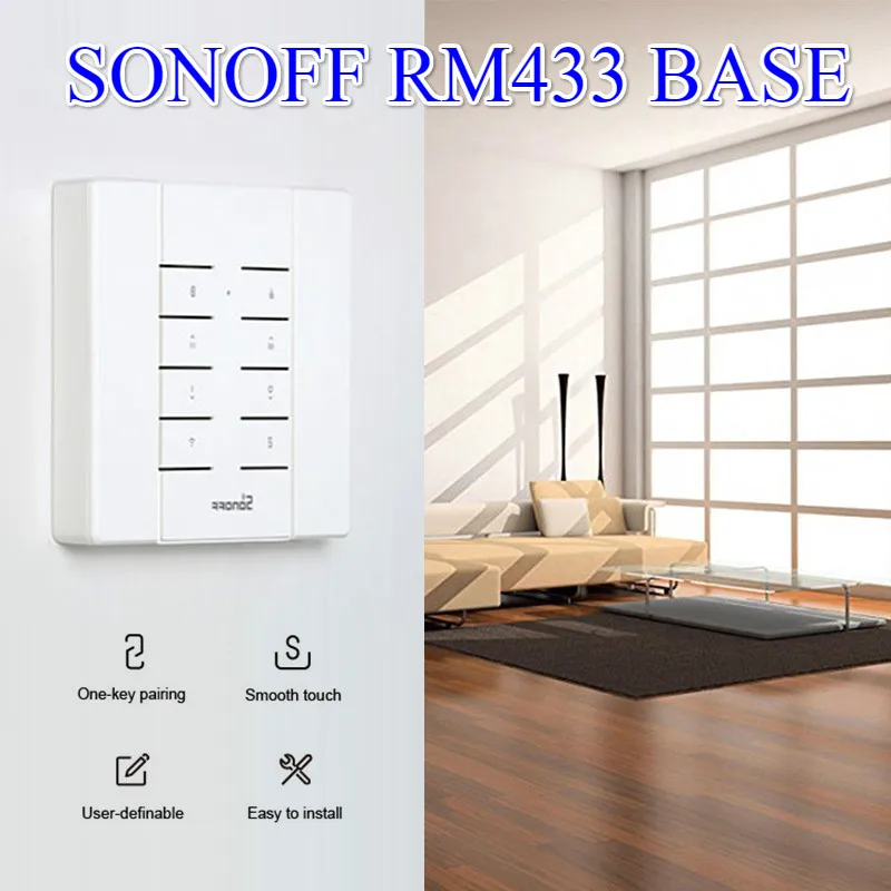

SONOFF RM433 BASE 8 Keys Multipurpose Custom 433 MHz RF Remote Controller Works with RF/Slampher/4CH Pro/TX Series/RF Bridge