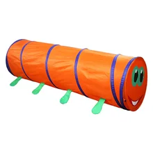 Детские домашние весёлые оранжевые пушистые ползающие туннели палатки игры для детей на открытом воздухе ползающие каналы
