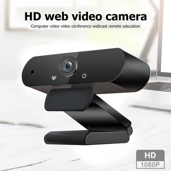 

Video Conference Live Streaming Web Camera with Microphone 1080P HD USB Webcam Widescreen Video Work Home Accessories