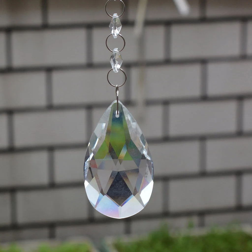 Teardrop Crystal Strands Hanging Crystal Beads Chain Garland Crystal Balls Chandelier Prisms Pendants Prisms Pendants Bead