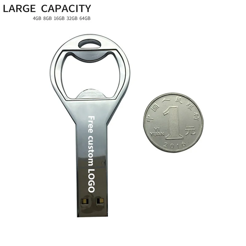 USB флеш-накопитель 128 Гб 64 ГБ 32 ручка для открывания бутылки 16 8 4 U диск бесплатный