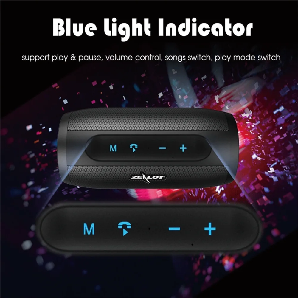 Bluetooth Колонка Fanatic S16 водонепроницаемая портативная уличная мини 3D колонка с