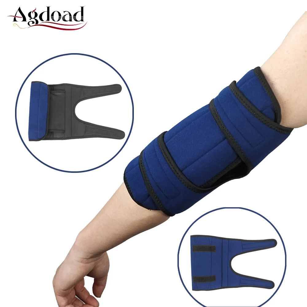 

Adjustable Arm Splint Brace Elbow Joint Recovery Support With 2 Fixed Steel Plates Protect Band Belt Strap for Children Adults