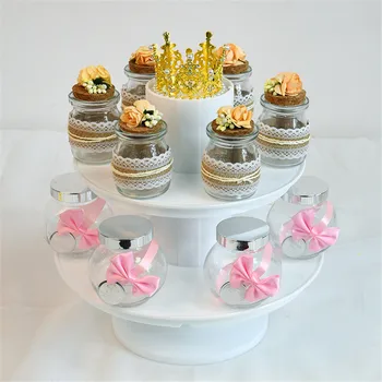 

Surprise Cake-pop-up Stand Popping Cake Stand Creative Gift Double Cupcake Stand Spray Booth 30x30x20cm Double Cake Stand shelf