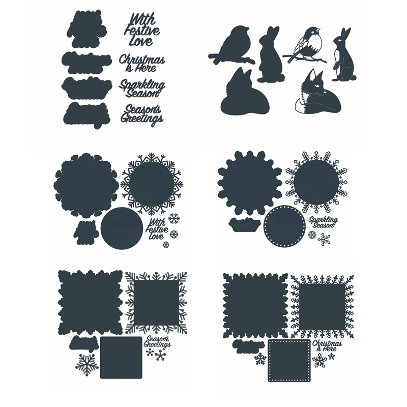 

Metal Cutting Dies Phrase Animals Various Backgrounds Die Cuts For Card Making DIY Scrapbooking New 2019 Embossed Crafts Cards