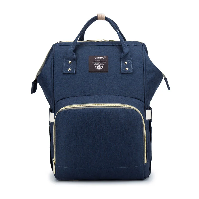 Большая сумка для подгузников, рюкзак, многофункциональный рюкзак для путешествий, рюкзак для беременных, детские сумки для пеленания, Стильный уход, водонепроницаемые детские сумки - Цвет: Sapphire blue