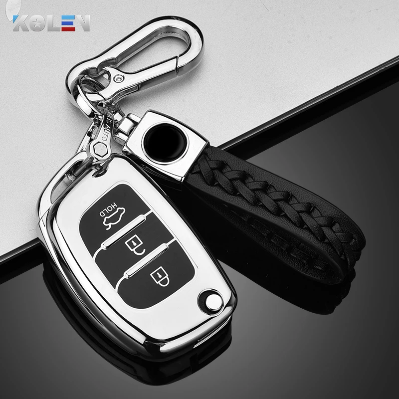 Cover chiave telecomando per Hyundai ix25 ix35 i10 i20 Solaris Tucson Sonata Santa Fe Sport elantra Creta Verna - H0b32d79996fe4794aef9cd0b3989e23cs