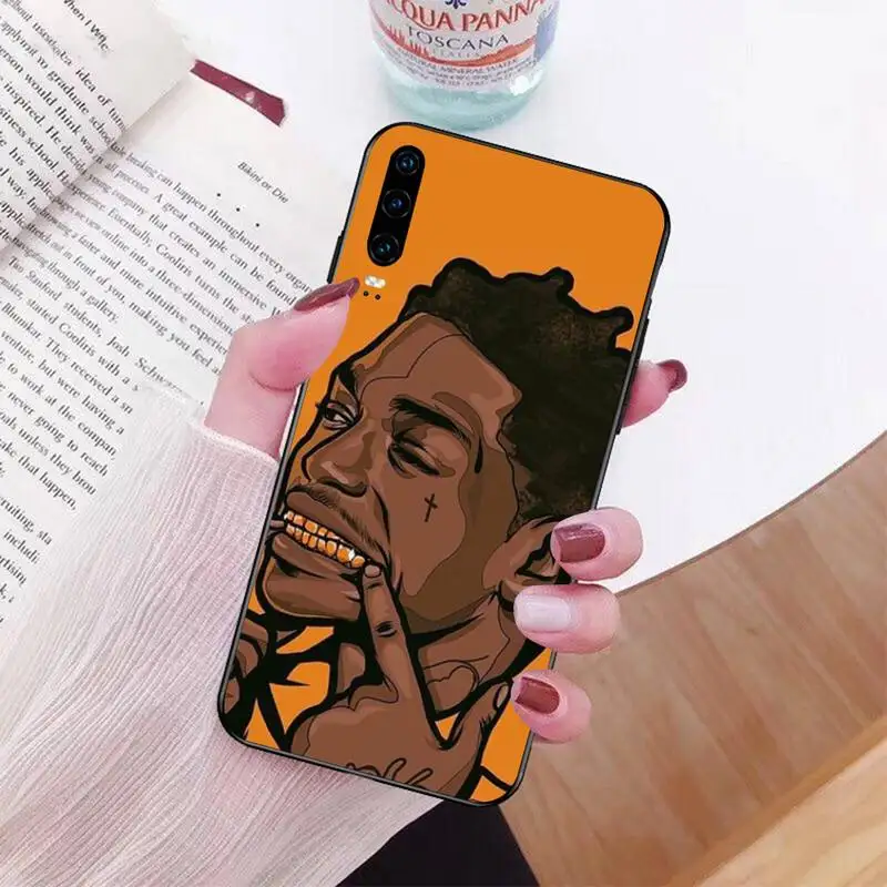 PENGHUWAN Kodak Black Rapper Cover Black Soft Shell Phone Case for Huawei P30 P20 Mate 20 Pro Lite Smart Y9 prime 2019