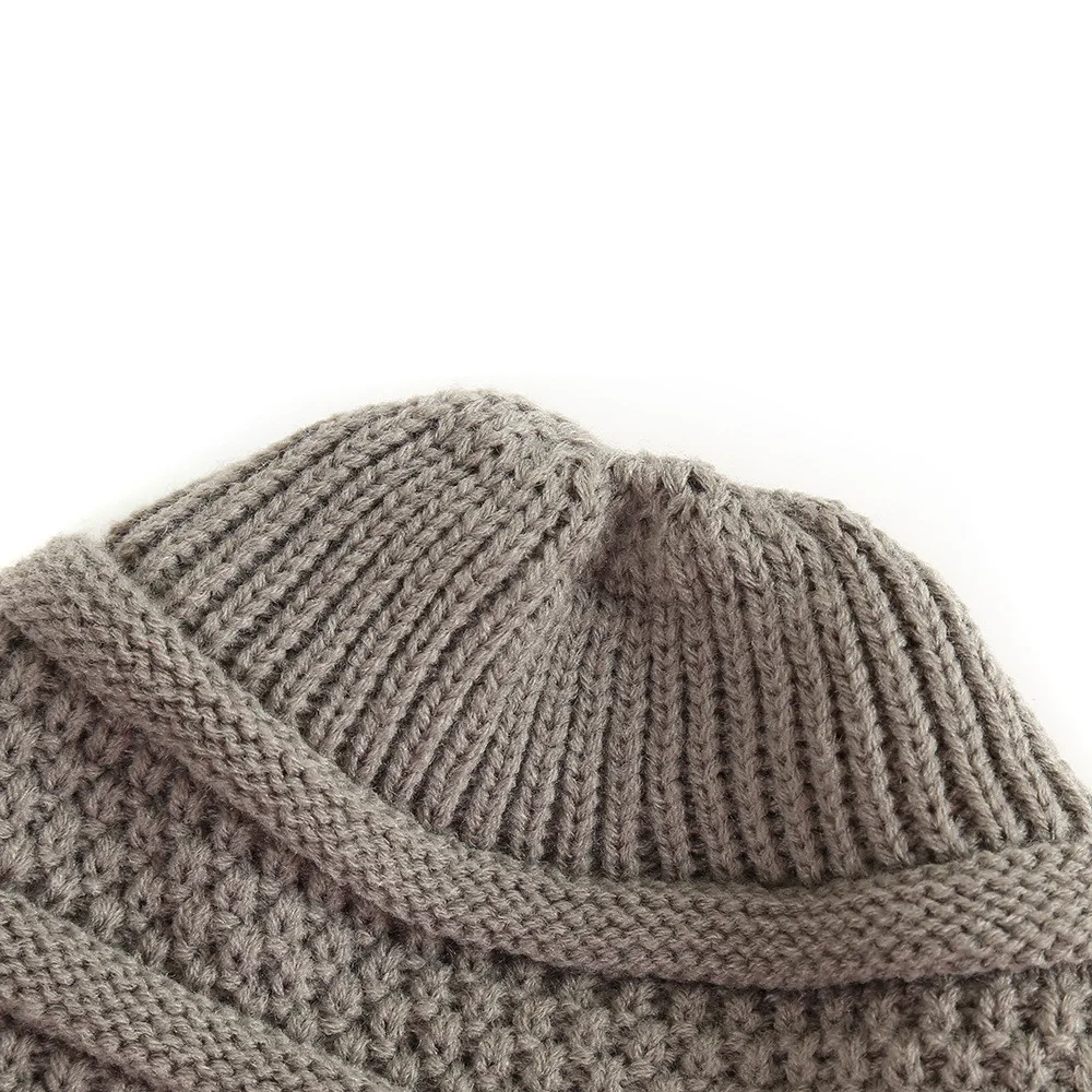 KLV New Men Women Baggy Warm Crochet Winter Wool Knit Ski Beanie Skull Slouchy Caps Hat