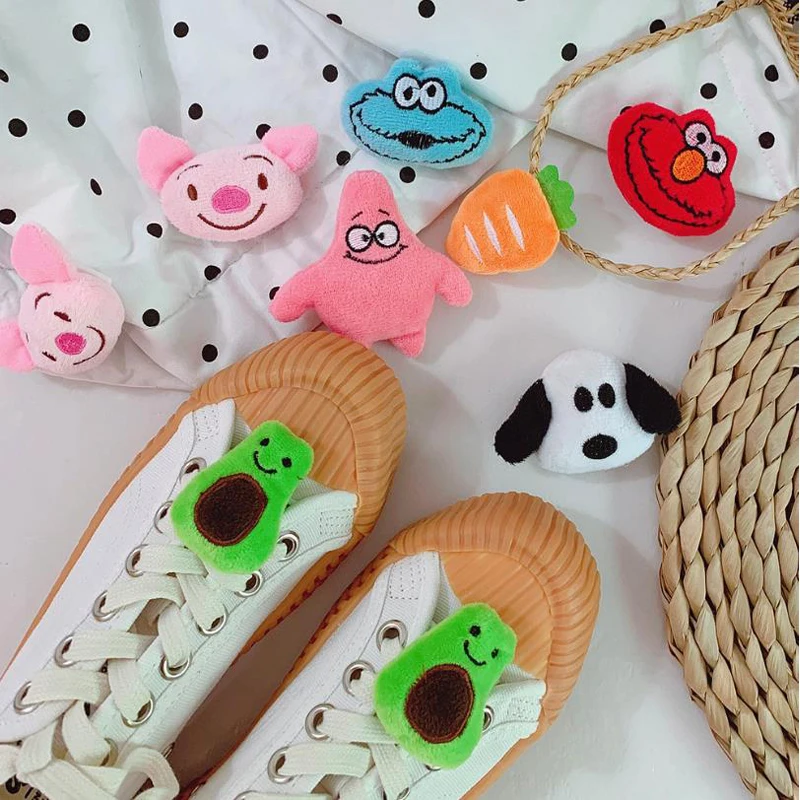 2 шт./компл. Уличная обувь Sesame аксессуары 3D плюшевая кукла парусиновая обувь женские туфли с пряжкой милые украшения 13 стиль