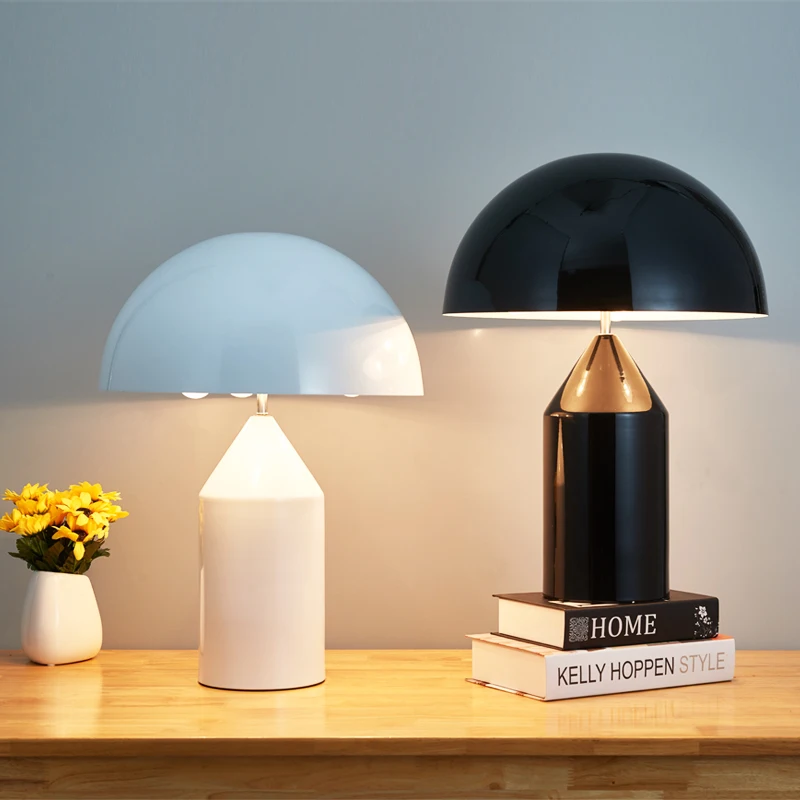Modern Metal Mushroom Table Lamp Italy Art Decor LED Desk Lamp Bedroom Bedside Lamp decorative reading nordic lighting Fixtures