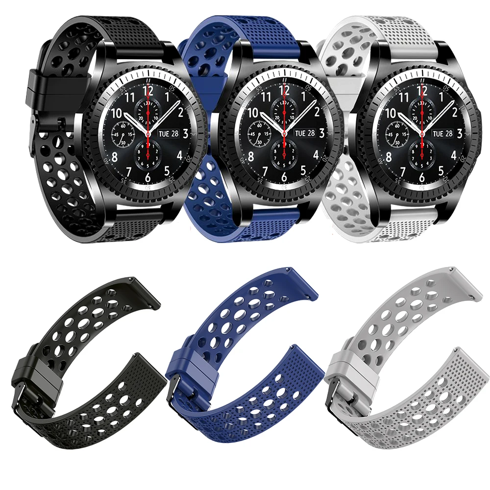 

Ремешок силиконовый для Samsung Gear S2, быстросъемный спортивный браслет для наручных часов Garmin Vivoactive 3, аксессуары для ремешка, 20 мм