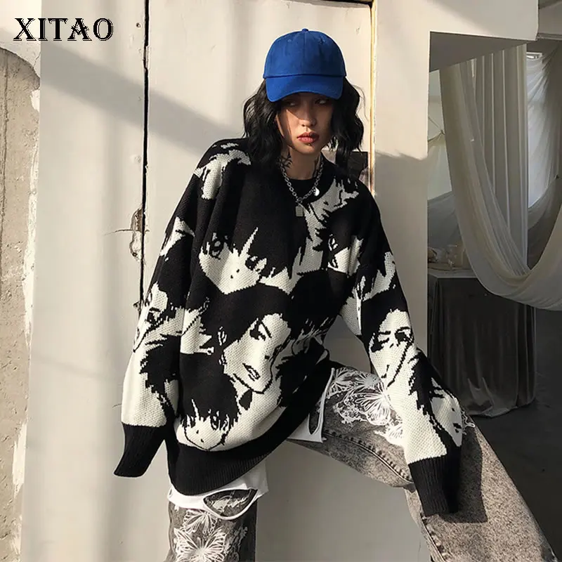 XITAO/свитер с рисунком из мультфильма Мода 2020 года Весенний пуловер маленький