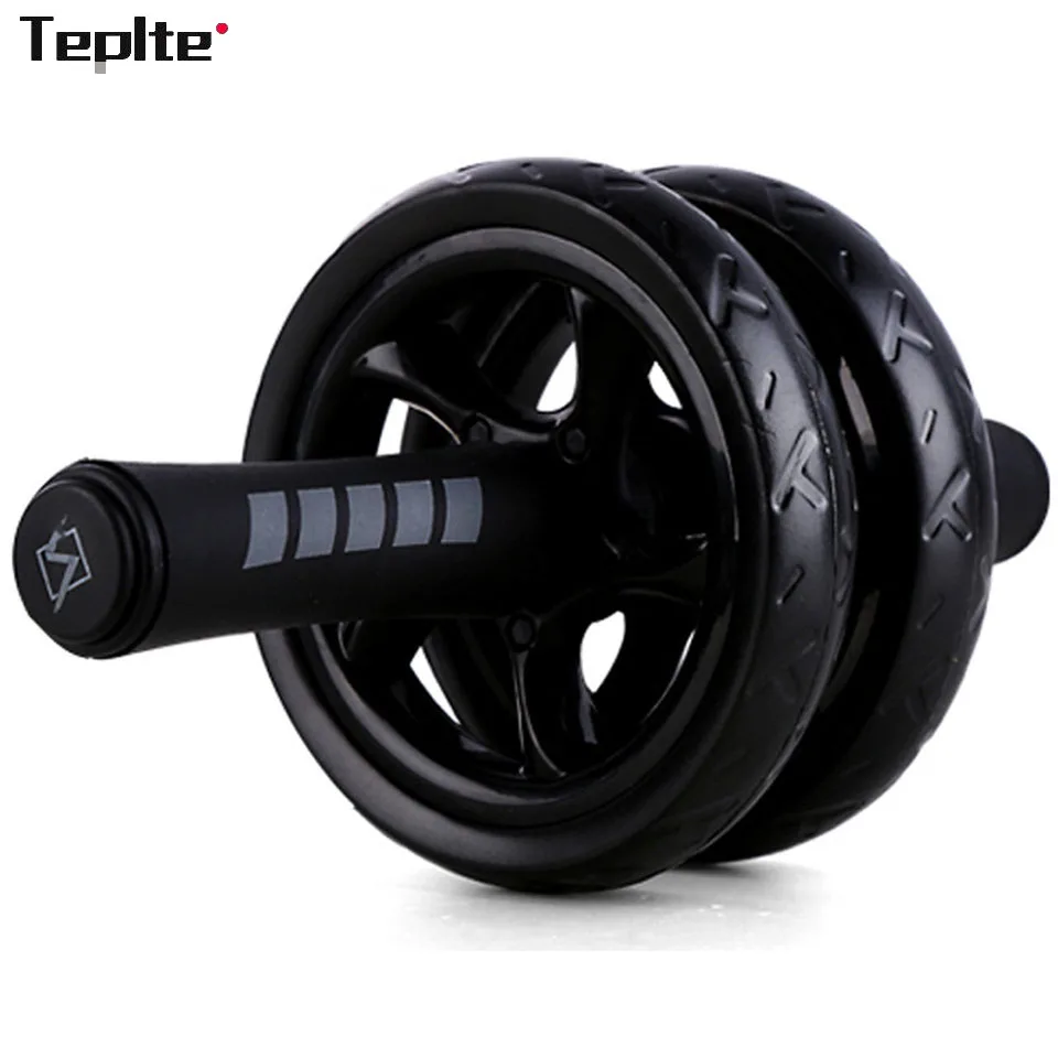 

Men Muscle Exercise Equipment Home Fitness Equipment Double Wheel Abdominal Power Wheel Ab Roller Gym Roller Trainer No Noise