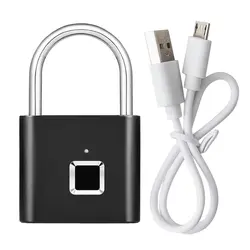 Безопасность Интеллектуальная USB Перезаряжаемый биометрический дверной замок быстрая разблокировка замок отпечатков пальцев