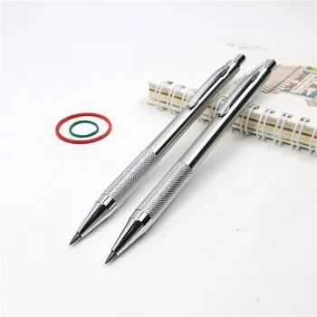 

2Pcs Metal Silver Mechanical Pencil 2.0mm 2B Lead Professional Automatic Pencils Student Sketch Drawing for School Office