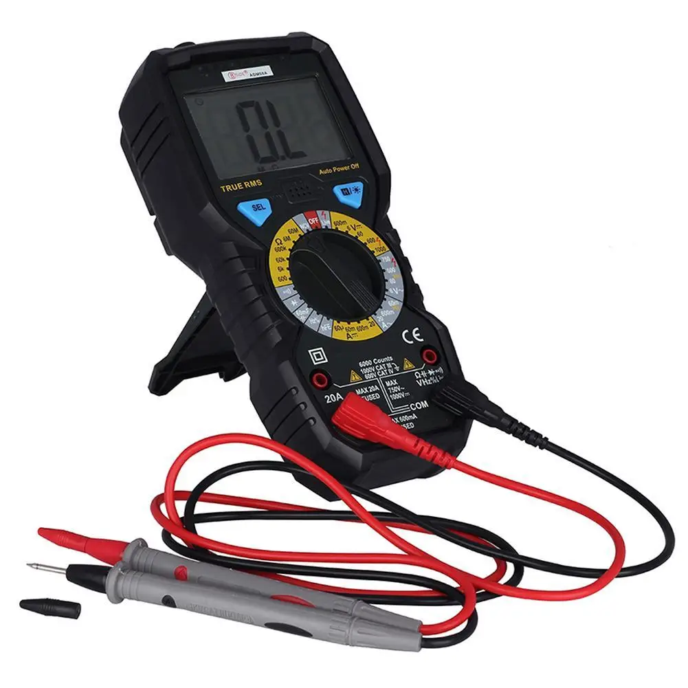 ADM08A 6000 True RMS Digital Multimeter C R F tester NCV backlight