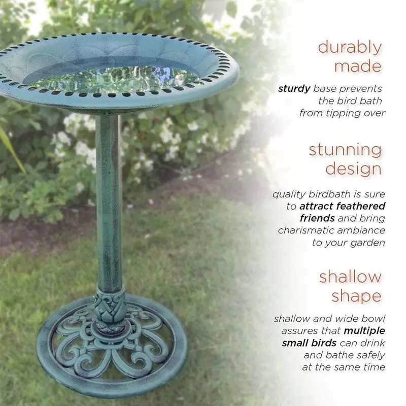 2 In1 Pedestal Bird Bath