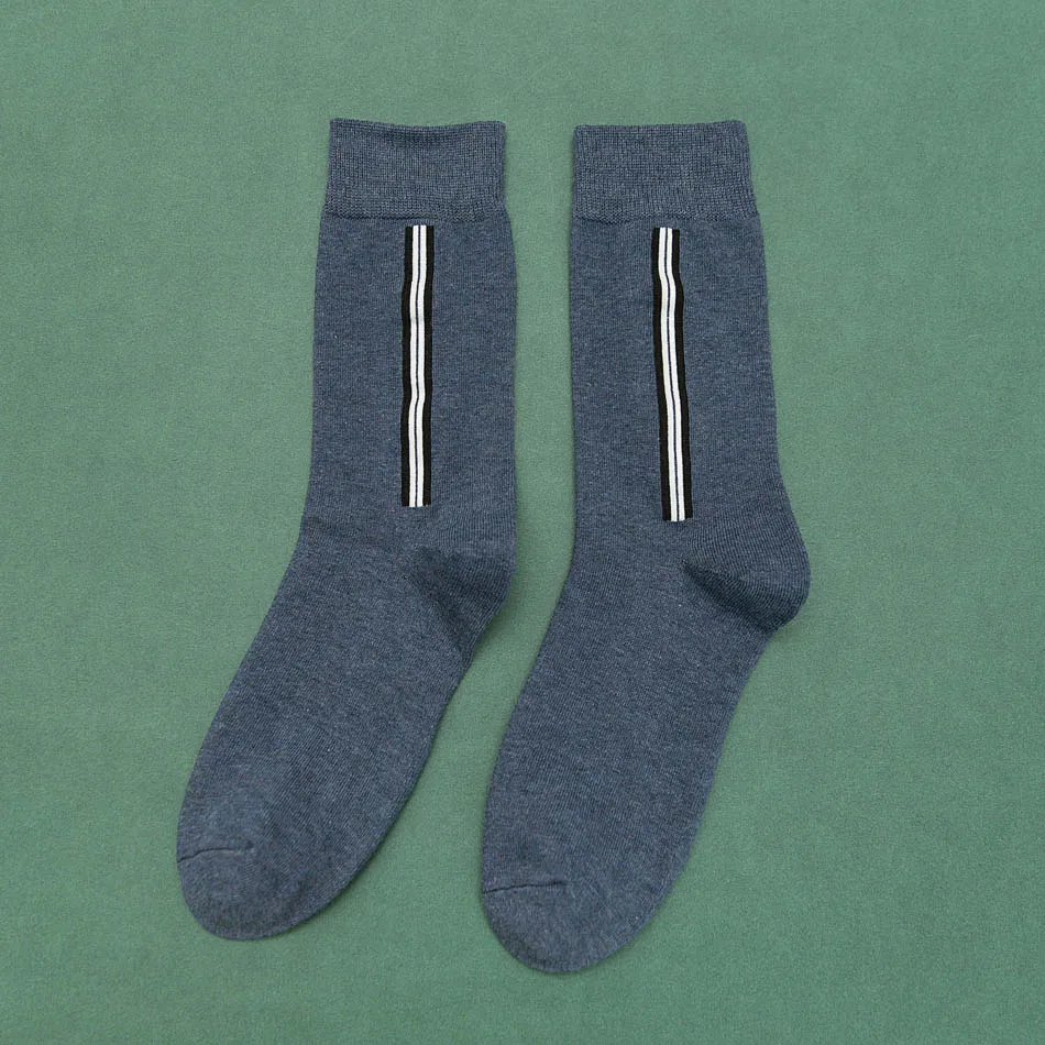 5 pairs blue 5 пар, Лидер продаж, мужские носки, новые повседневные носки, модные разноцветные мужские носки, одежда для счастливого бизнеса, хлопковые носки для мужчин - Цвет: 5 pairs blue