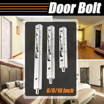 

304 Stainless Steel Hiddens Door Bolt Security Guard Door Latch 6/8/10 inch Sliding Door Lock Bathroom Bolt Dust Proof Hardware