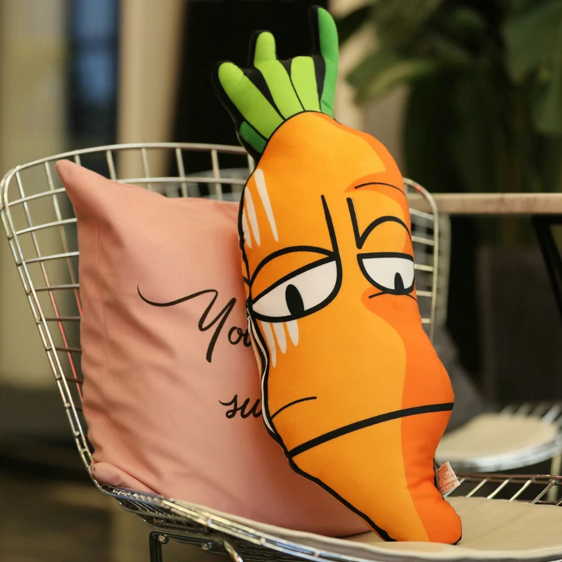 3D Magic Kawaii Cute Stuffed Funny Carrot Toys Cartoon Plush Plant Soft Carrot Pillow Kids Baby Toys For Children Birthday Gift