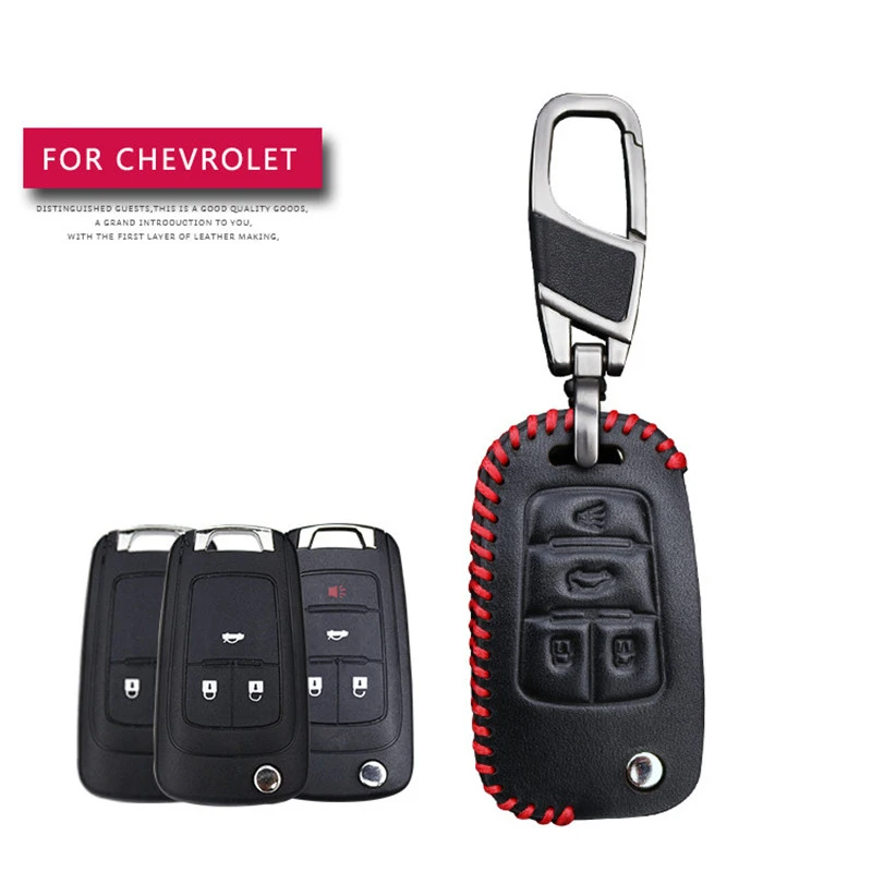 For Chevrolet Captiva Lacetti Keychain Key Fob Cover Leather Case Car Shell Holder Volt Aveo Cruze Accessories | Автомобили и