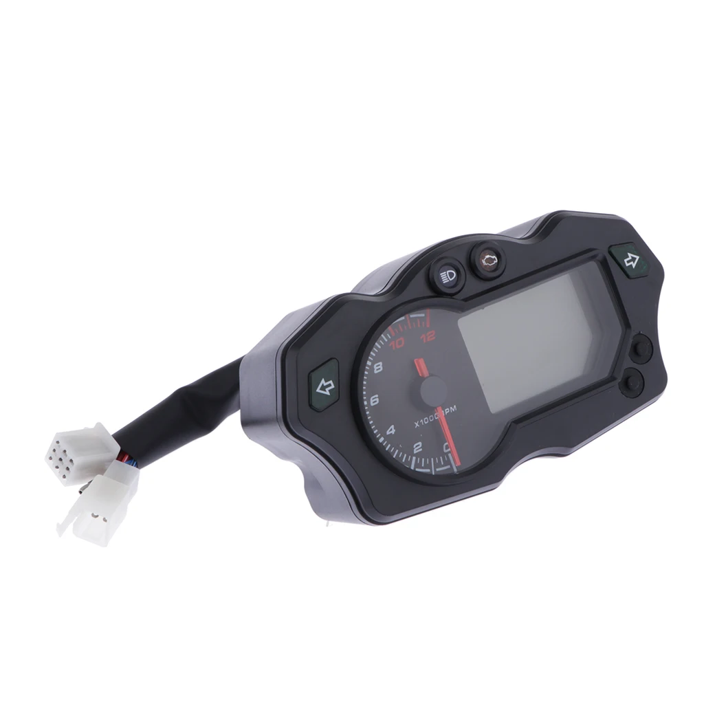Universal 7 Colors Digital 12000RPM Speedometer Gauge for ATV Quad Motorcycle