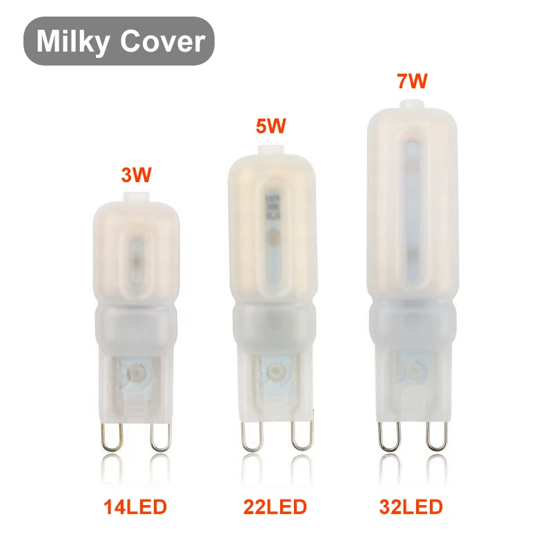 밝은 가정용 샹들리에 G9 LED 조명 전구, 220V 110V 스포트라이트 2835, 3W 5W 7W 30W 40W 할로겐 앰플 교체, 3 개